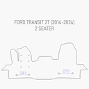 Automat Ford Transit 2014-2024 Heavy duty voormat